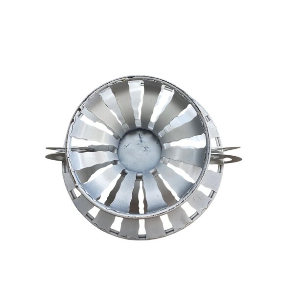 Decorative White Metal Fruit Bowl Urn - Picture 6 of 8